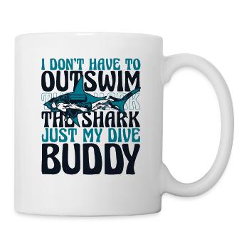 I Don't Have To Outswim The Shark Goggles - Mug - white - Right