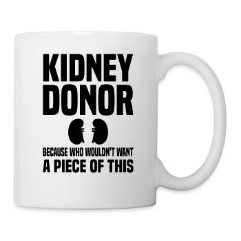 Organspender Niere - Tasse - Weiß - Rechts