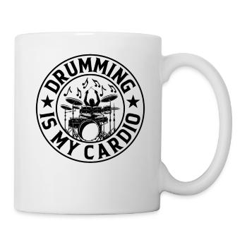 Drumming Is My Cardio - Drum Player Drummer - Mug - white - Right