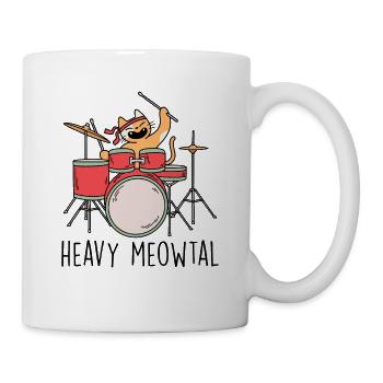 Lustige Katze Heavy Metal Rock Musik Festival - Tasse - Weiß - Rechts