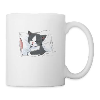 Less Stress More Success Napping Cat Stress - Mug - white - Right