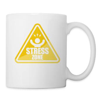 Stress Zone Road Sign National Stress - Mug - white - Right