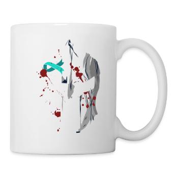 Casque du Mois national de sensibilisation au stress Pstd Warrior - Mug blanc - blanc - Droite