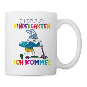 Kindergartenkind Hallo Kindergarten Ich Komme - Tasse - Weiß - Rechts