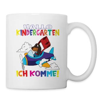 Kindergartenkind Hallo Kindergarten Ich Komme - Tasse - Weiß - Rechts