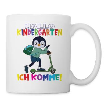 Kindergartenkind Hallo Kindergarten Ich Komme - Tasse - Weiß - Rechts