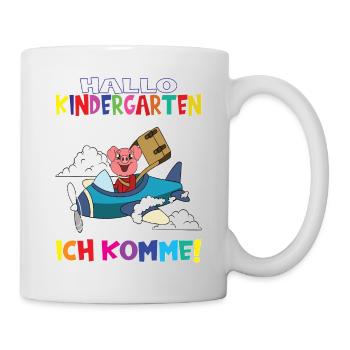 Kindergartenkind Hallo Kindergarten Ich Komme - Tasse - Weiß - Rechts