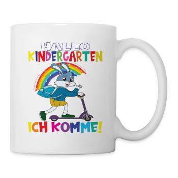 Kindergartenkind Hallo Kindergarten Ich Komme - Tasse - Weiß - Rechts