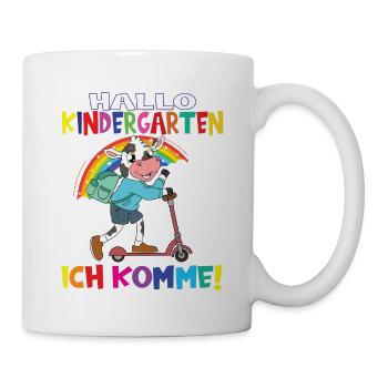 Kindergartenkind Hallo Kindergarten Ich Komme - Tasse - Weiß - Rechts