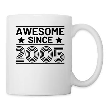 Geburtstag Awesome seit 2005 - Tasse - Weiß - Rechts