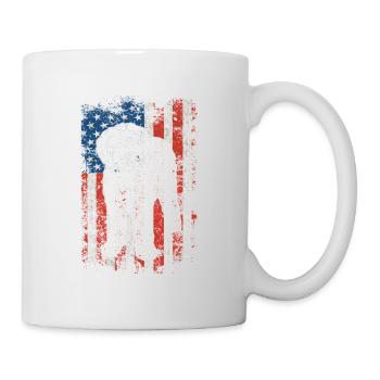 Labradoodle 4. Juli Patriotische amerikanische US - Tasse - Weiß - Rechts