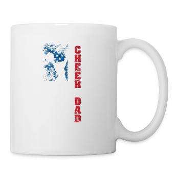 4 juillet Drapeau américain Encouragez papa papa patriotique père - Mug blanc - blanc - Droite