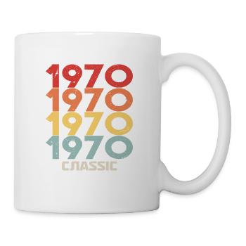 1970 Jubiläum im klassischen Vintage-Stil 1970 - Tasse - Weiß - Rechts