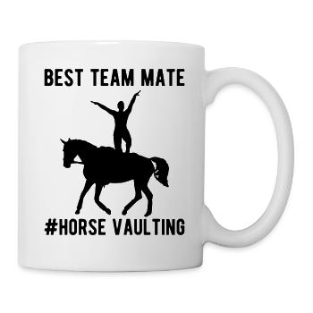 Voltige amusante sur le cheval - Mug blanc - blanc - Droite
