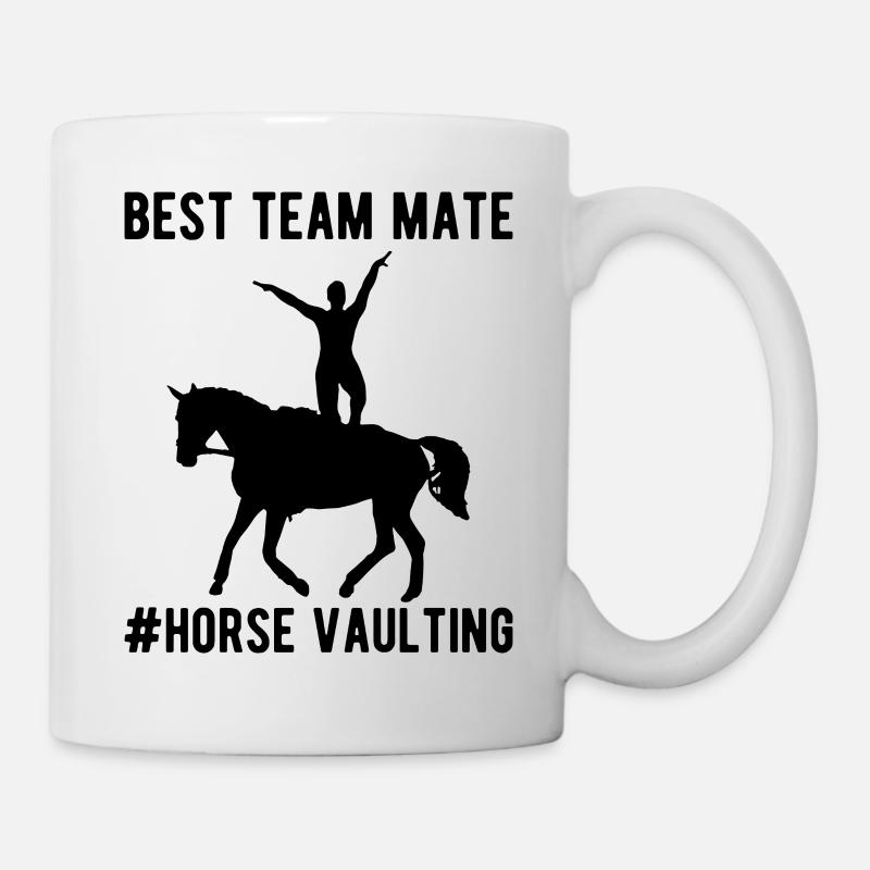 Voltige amusante sur le cheval - Mug blanc - blanc