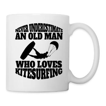 Kitesurfer Planche à voile Kitesurf Windsurfer - Mug blanc - blanc - Droite