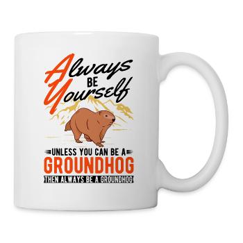 Murmeltier Groundhog Marmot Waldmurmeltier - Tasse - Weiß - Rechts