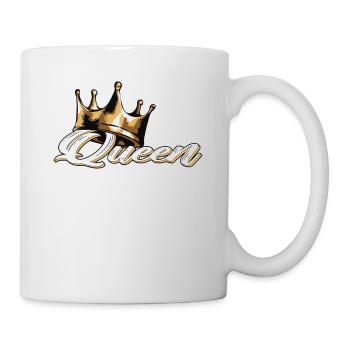 Awesome camping queen crown - Mug - white - Right