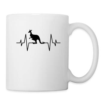 Battements de cœur kangourou - Mug blanc - blanc - Droite