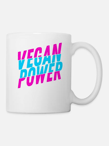 Vegan Power, Vegan Athlete, Vegan Sportswoman - Mug - white