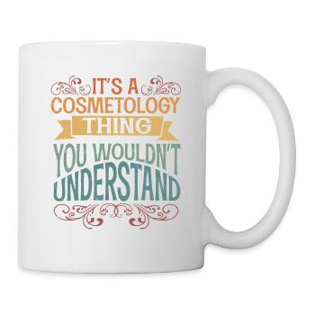 Kosmetologie Geschenk Kosmetikerin - Tasse - Weiß - Rechts