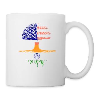 Drapeau américain Inde indienne racines Pendjab - Mug blanc - blanc - Droite