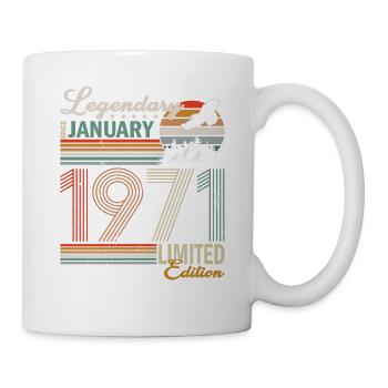 Légendaire depuis janvier 1971 - Mug blanc - blanc - Droite