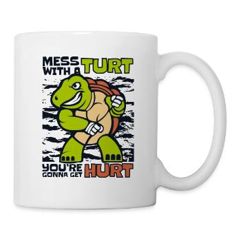 Mess with A Turt going to Hurt Tortoise - Mug - white - Right