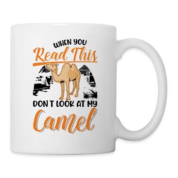Kamel Geschenk Dromedar Camel Großkamel - Tasse - Weiß - Rechts
