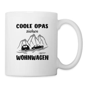 Coole Opas ziehen Wohnwagen - Tasse - Weiß - Rechts