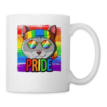 Pride LGBTQ Christopher Street Day Kostüm Pride - Tasse - Weiß - Rechts