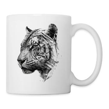 Tiger Geschenk Zoo Tier Tierliebhaber Motiv Kopf - Tasse - Weiß - Rechts
