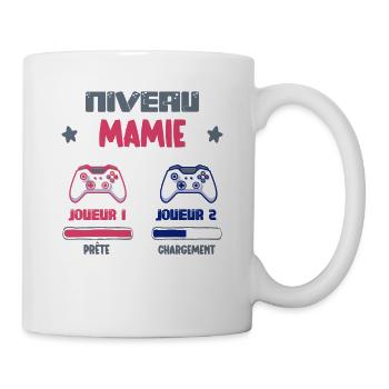 Niveau Mamie Idée Cadeau Gamer Drôle Future Mamie - Mug blanc - blanc - Droite
