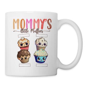 Les quatre petits muffins de maman Enfant Signature Mère - Mug blanc - blanc - Droite