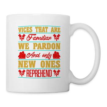 WICES, DIE VERTRAUT SIND, VERZEIHEN WIR - Tasse - Weiß - Rechts