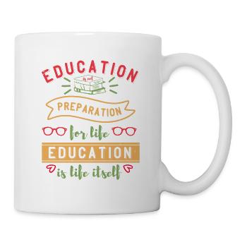 PRÉPARTIE DE L’ÉDUCATION - Mug blanc - blanc - Droite