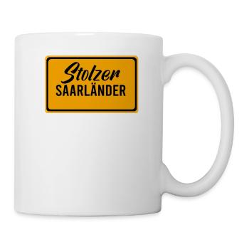 Saarland Saarländer Saarbrücken Saarbrücker Stolz - Tasse - Weiß - Rechts