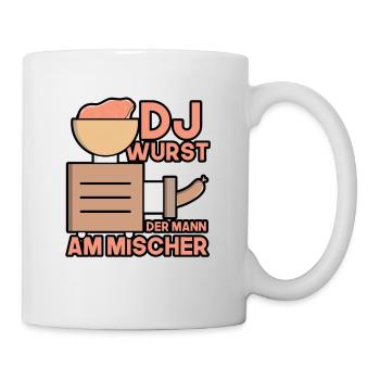 Dj wurst der mann am mischer Metzger - Tasse - Weiß - Rechts