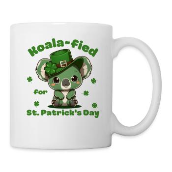 Koala-fied pour la Saint-Patrick Kleeblatt - Mug blanc - blanc - Droite