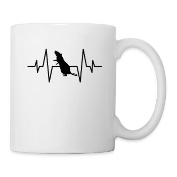 Maus Herzschlag - Tasse - Weiß - Rechts