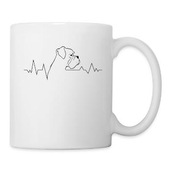 Dog breed Boxer-Dog Dog lover heartbeat - Mug - white - Right
