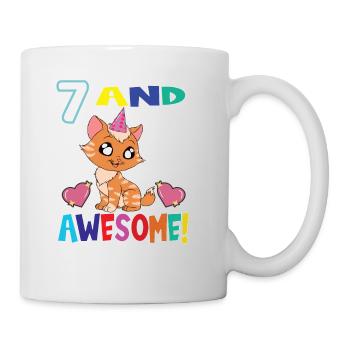 7 And Awesome Birthday Cat - Mug - white - Right