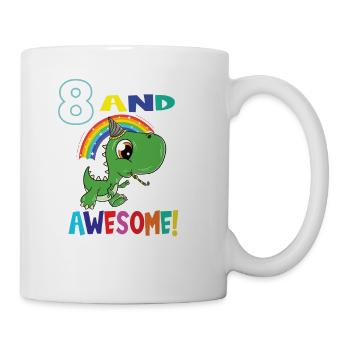 8 And Awesome Birthday Dino Boy - Mug - white - Right