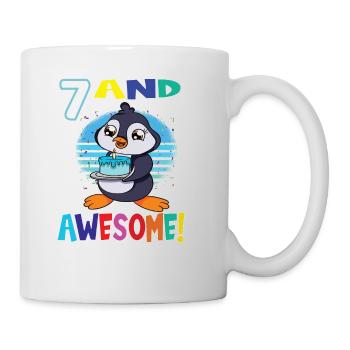 7 Et génial gâteau d’anniversaire pingouin d’anniversaire - Mug blanc - blanc - Droite