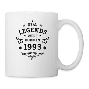 Legenden sind 1993 geboren 30. Geburtstag Geschenk - Tasse - Weiß - Rechts