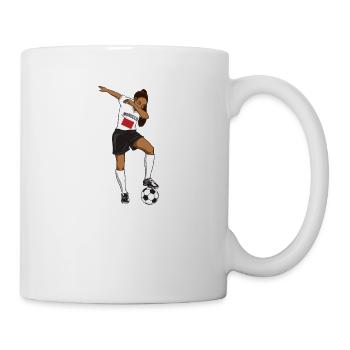 Marokkanische Fußballnationalmannschaft Lustige Dabbing Kinder - Tasse - Weiß - Rechts
