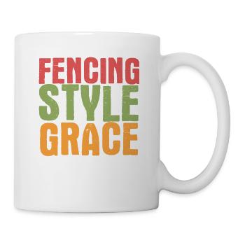 Fechten - Tasse - Weiß - Rechts