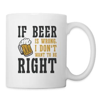 Bierliebhaber Brauerei Trinker Lustig Trinkend - Tasse - Weiß - Rechts