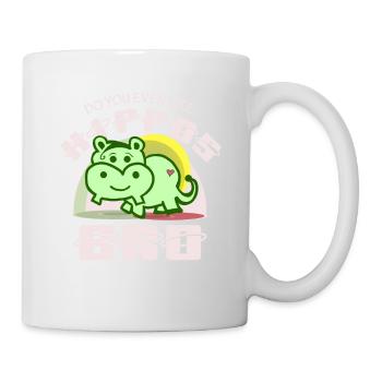 Nilpferd Spruch - Tasse - Weiß - Rechts
