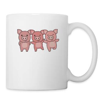 pig cute animals for kids manga pigs - Mug - white - Right